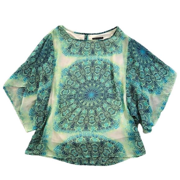 Sara Michelle Tops - Sara Michelle Bat Wing Mandela Blouse Women's Size Large